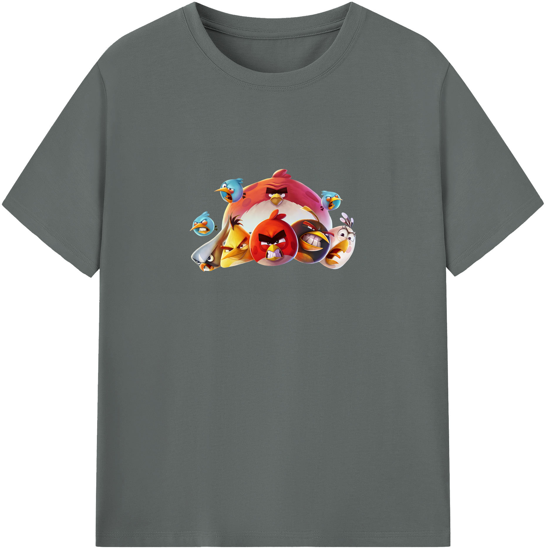 （画像用） Angry Birds アングリーバード 綿100％ メンズ半袖Tシャツ｜肌触りやわらか＆通気性